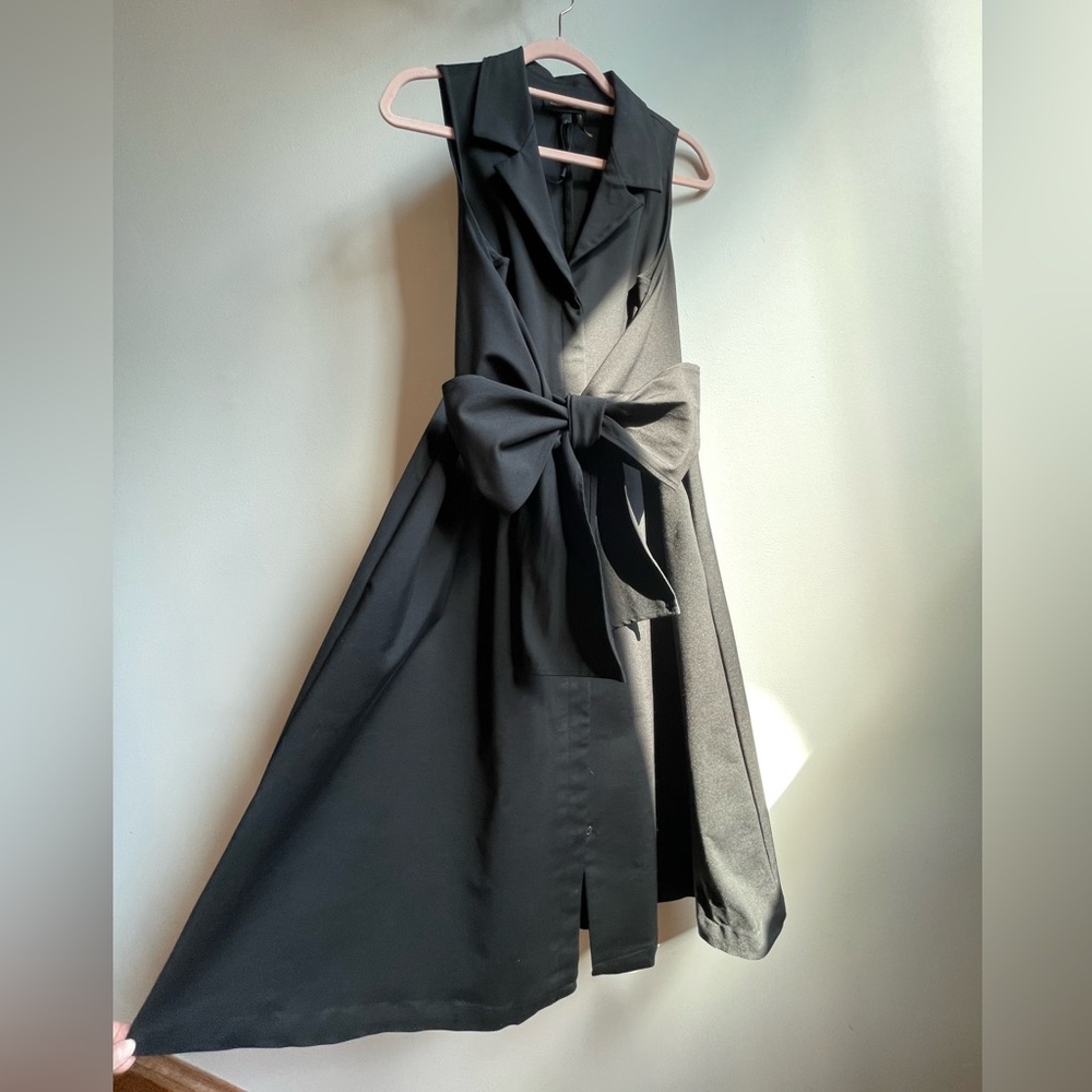 Donna Karen Sculpture Garden Black Dress Size 10 - Picture 2 of 14